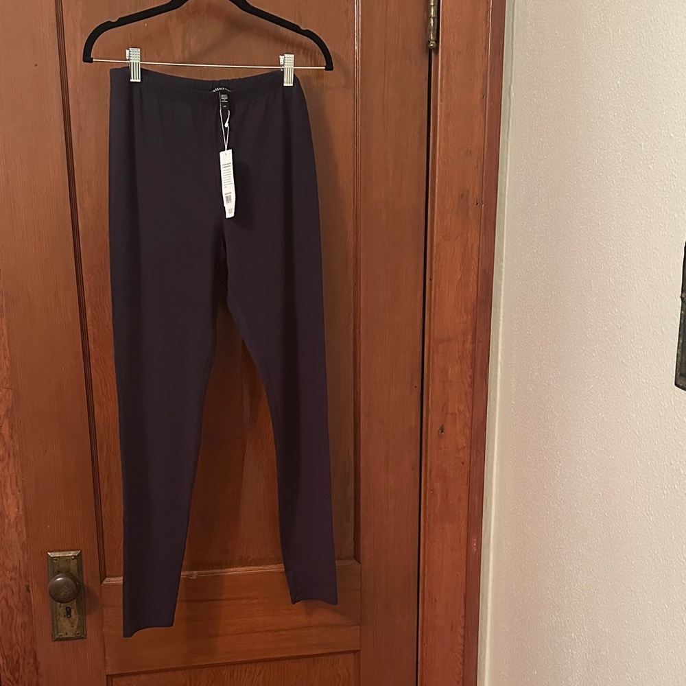 Navy blue cotton leggings